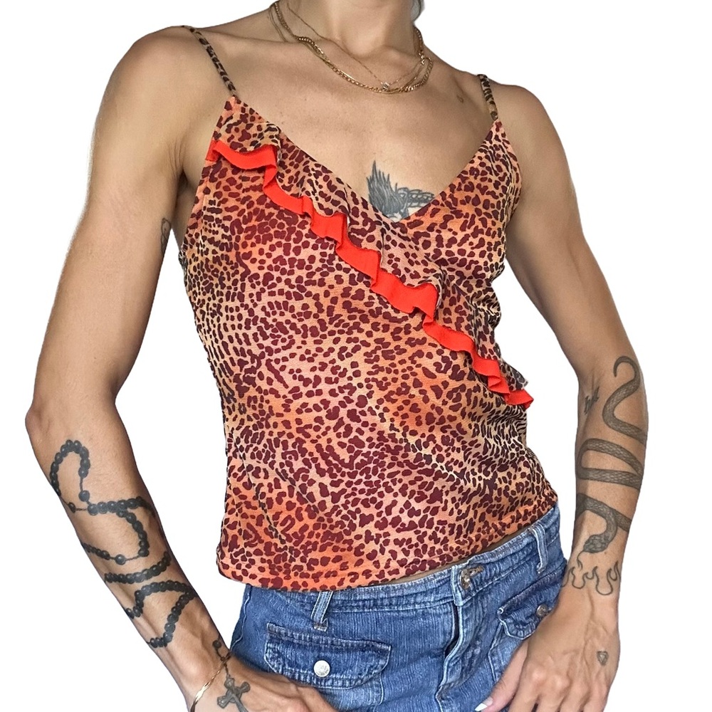 Y2k Cache Leopard Print Tank Top